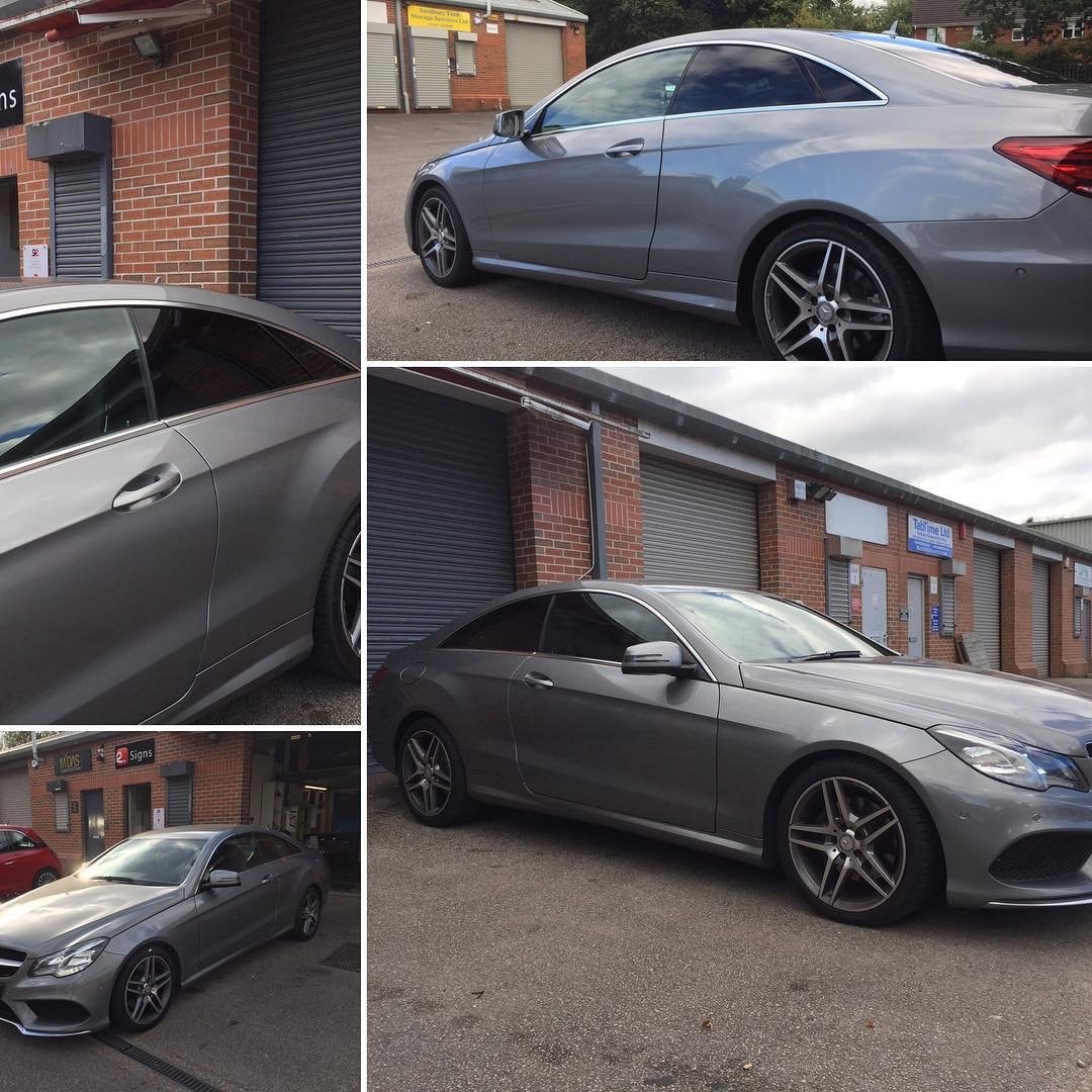 Mercedes E Coupe Dark Smoke Window Tints